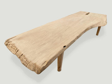 Live Edge Teak Coffee Table or Bench