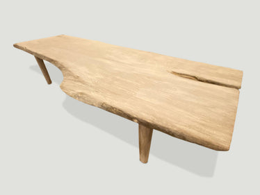 Live Edge Teak Coffee Table or Bench