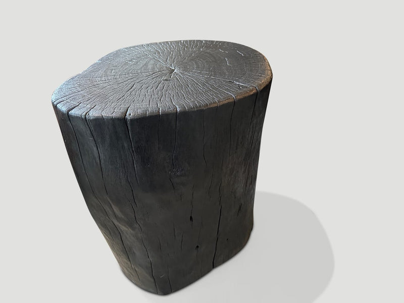 Charred Lychee Wood Side Table