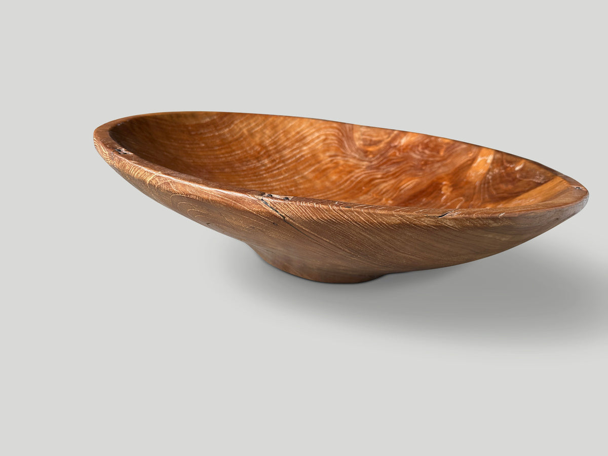 Monumental Sculptural Rare Teak Bowl