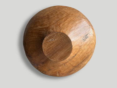 Monumental Sculptural Rare Teak Bowl
