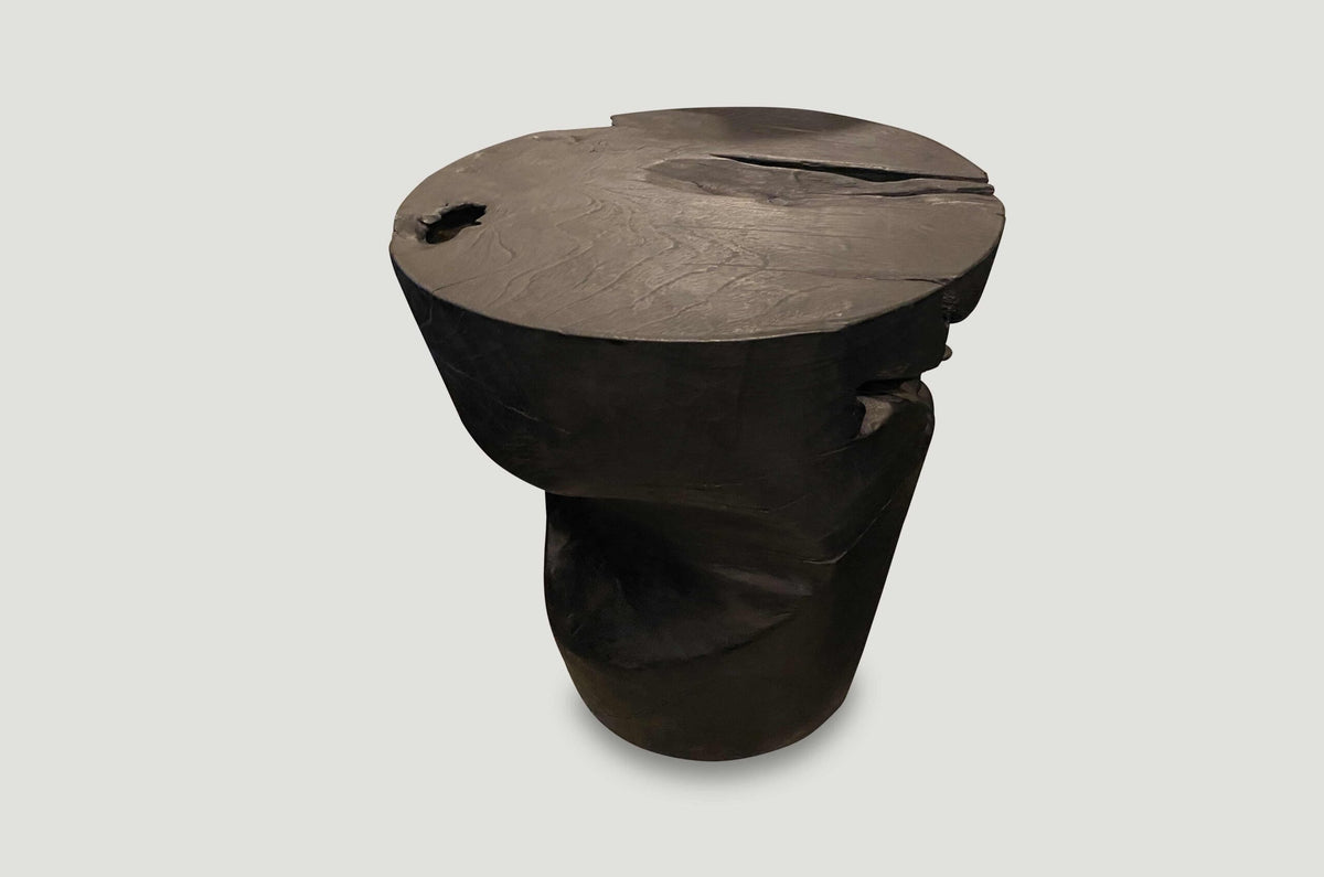 Organic Charred Side Table
