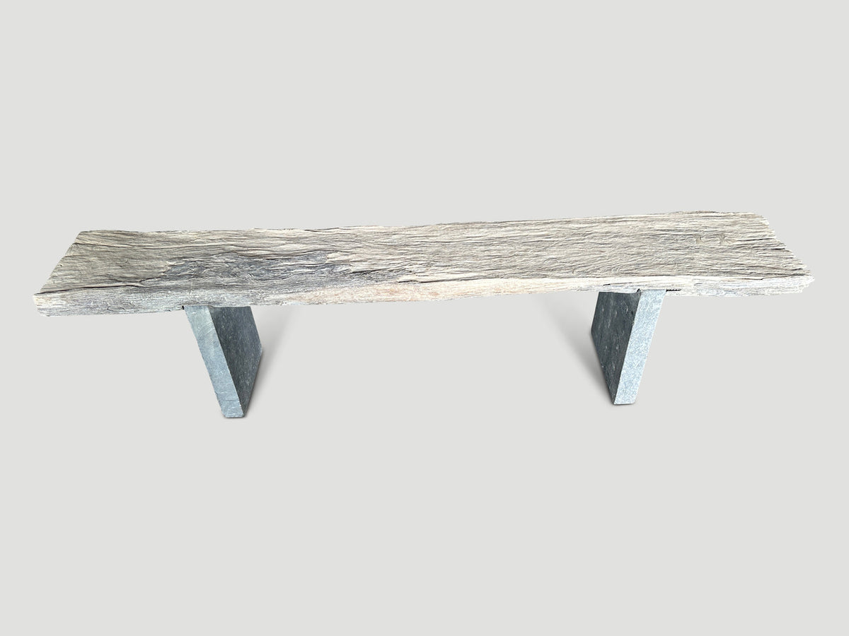 Wood and Granite Bench
