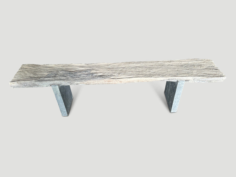 Wood and Granite Bench