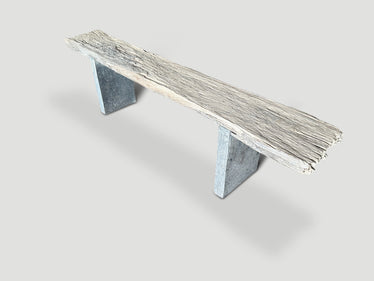 Wood and Granite Bench