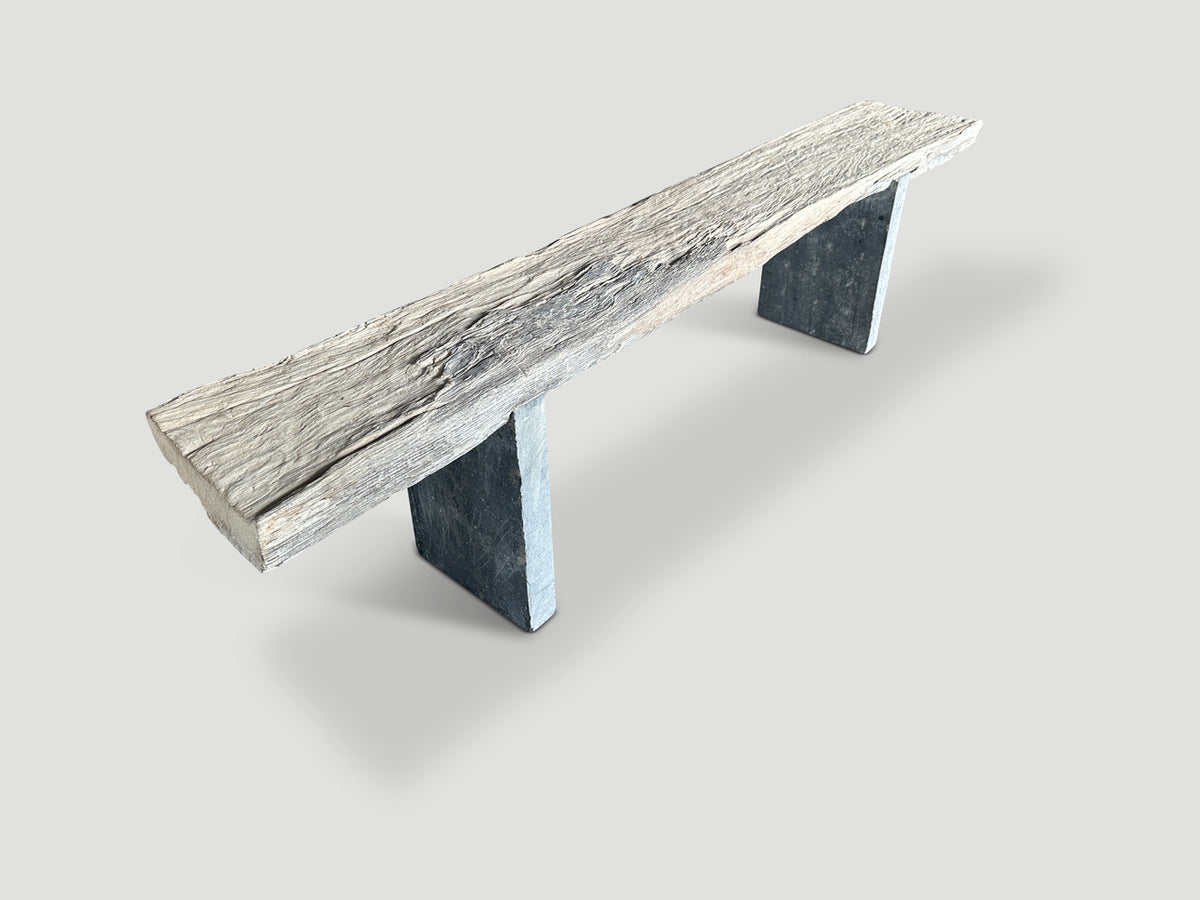 Wood and Granite Bench