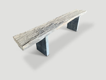 Wood and Granite Bench