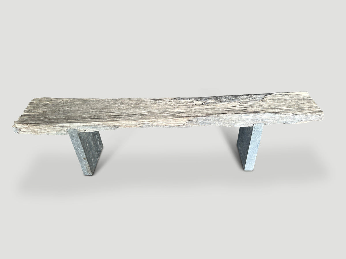 Wood and Granite Bench
