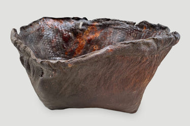 Polished Buffalo Hide Container