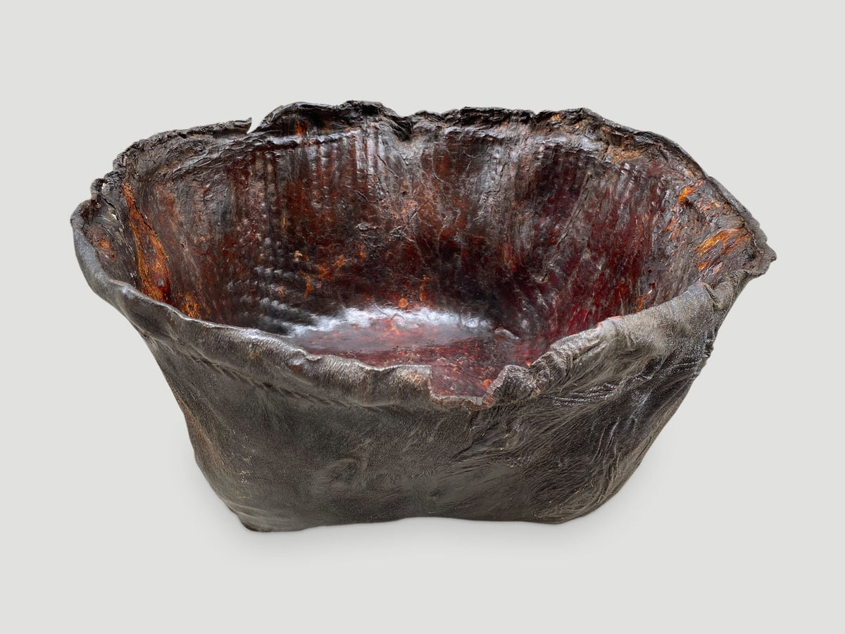 Polished Buffalo Hide Container