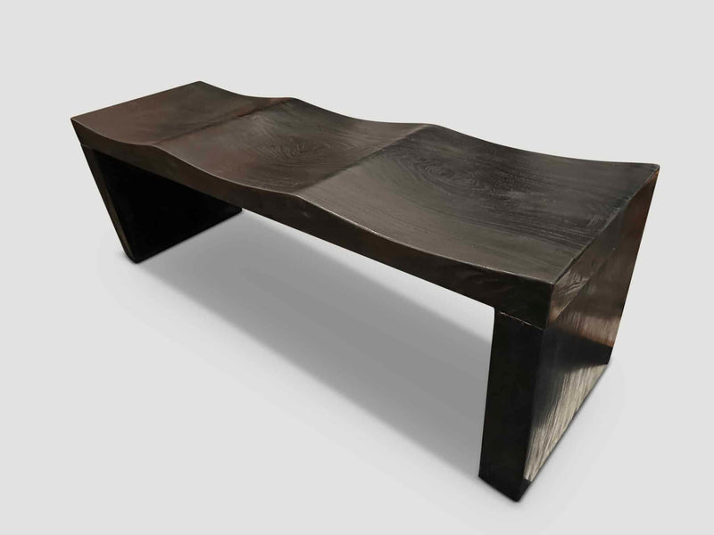 Triple Burnt Wave Bench
