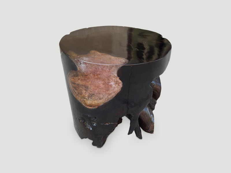 Organic Cracked Resin Side Table