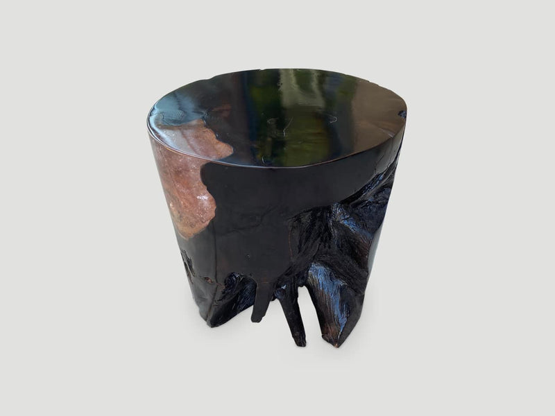 Organic Cracked Resin Side Table