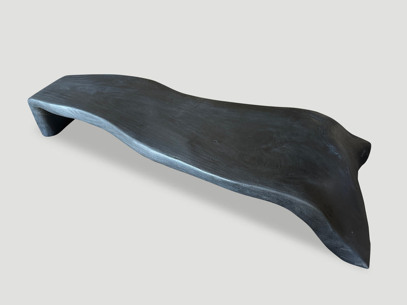 Impressive Sculptural Charred Coffee Table or Bench