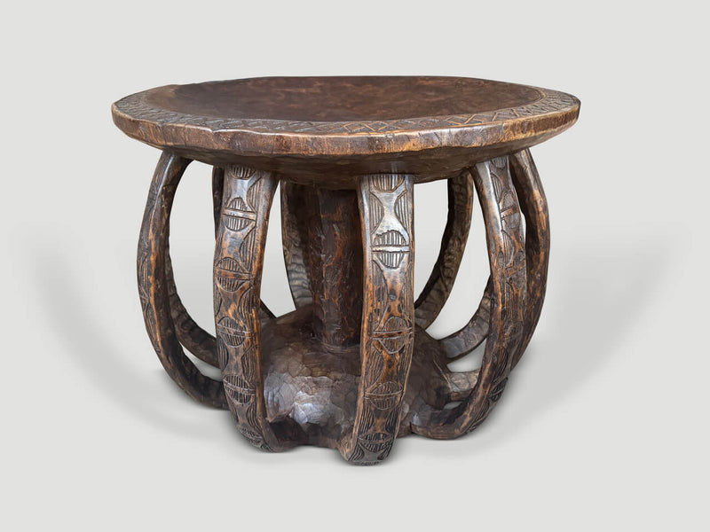 Wabi Sabi African Round Side Table