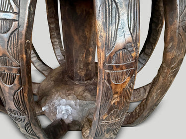 Wabi Sabi African Round Side Table