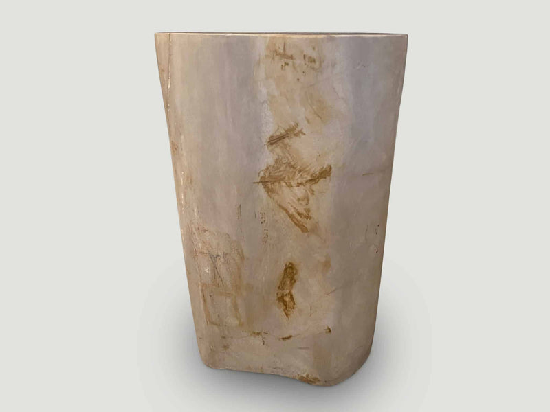 Super Smooth High Quality Petrified Wood Side Table