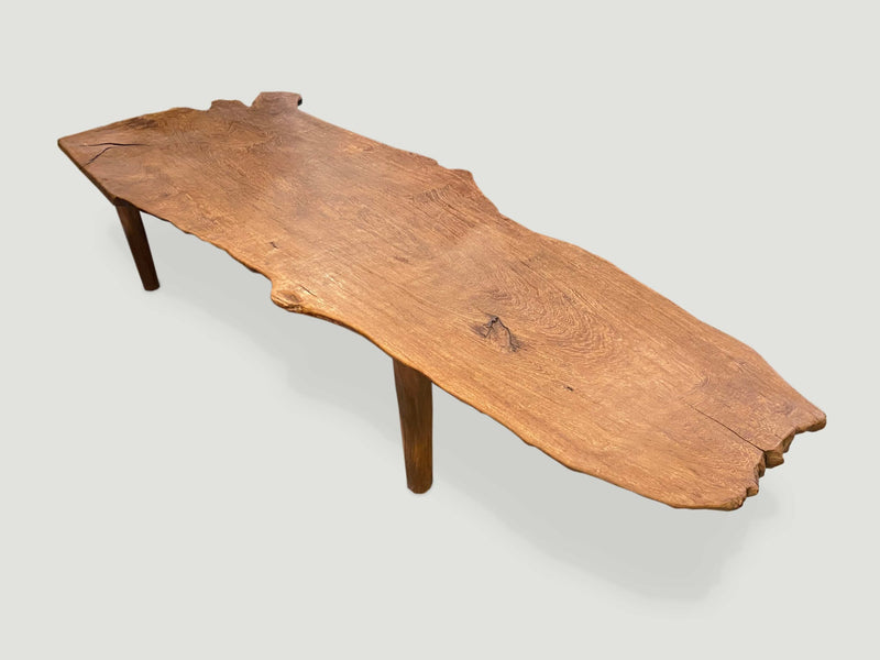 Live Edge Teak Wood Coffee Table or Bench