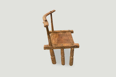 African Wooden Chair or Side Table, Ivory Coast