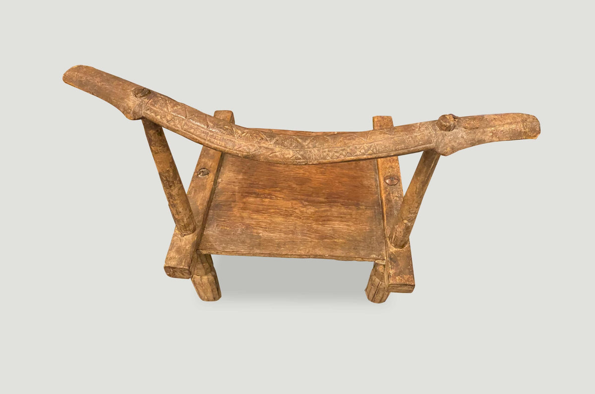 African Wooden Chair or Side Table, Ivory Coast
