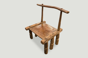 African Wooden Chair or Side Table, Ivory Coast