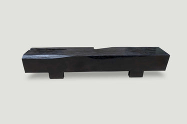 Charred Log Bench