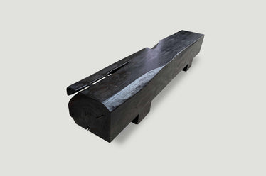Charred Log Bench