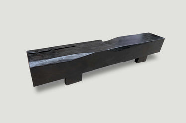Charred Log Bench