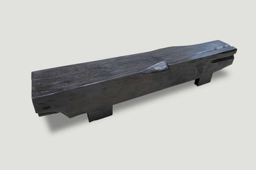 Charred Log Bench