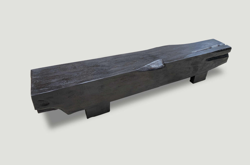 Charred Log Bench