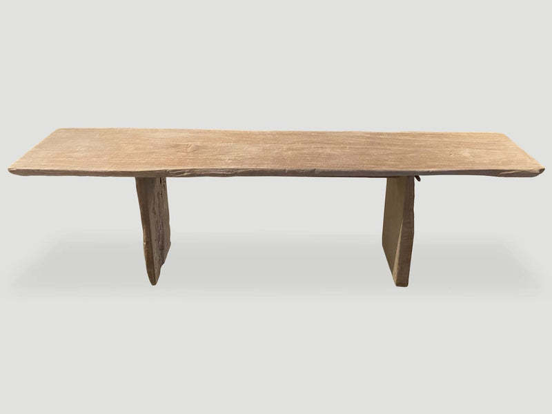 Live Edge Bleached Teak Console Table