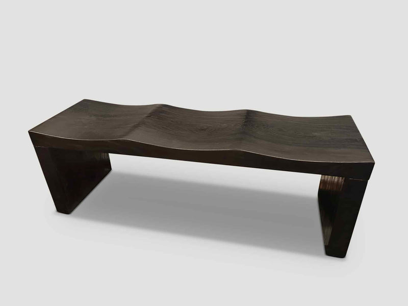 Triple Burnt Wave Bench