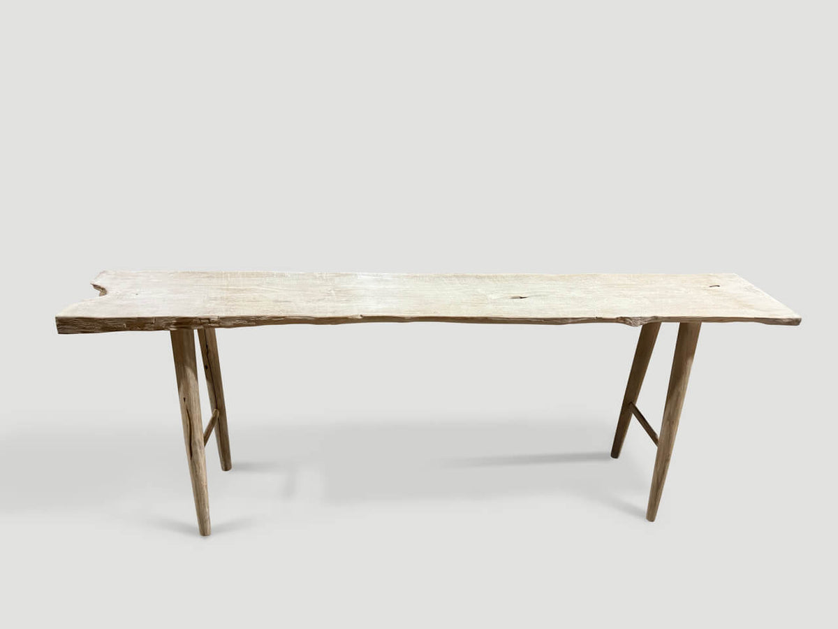 Modern Organic Bleached Console Table