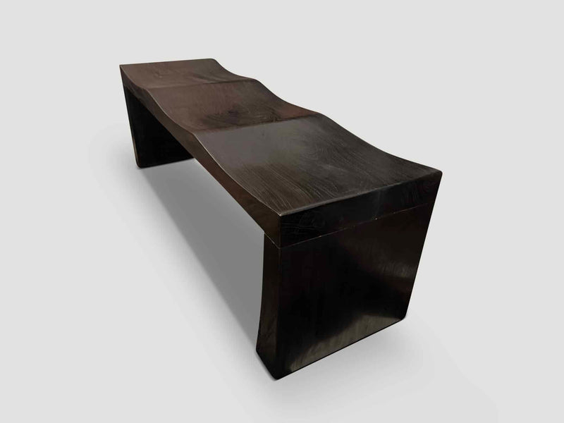 Triple Burnt Wave Bench