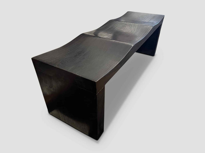 Triple Burnt Wave Bench