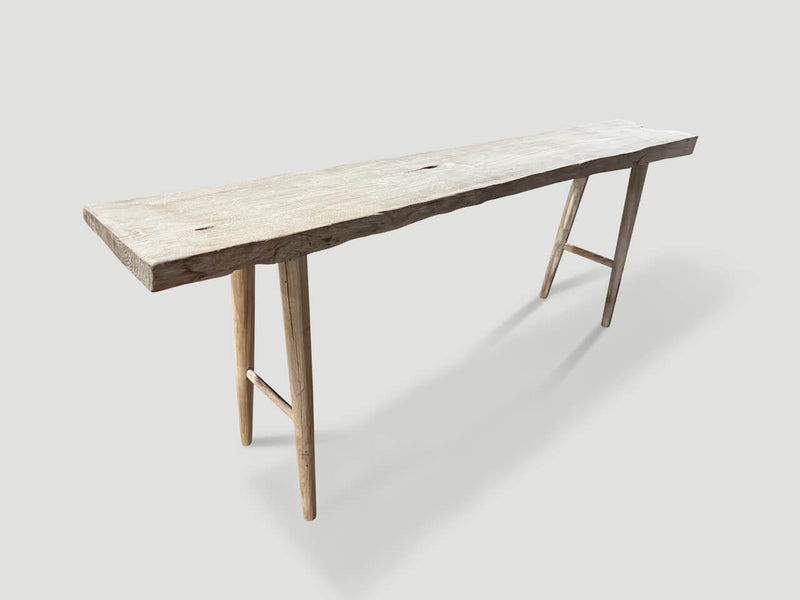 Modern Organic Bleached Console Table