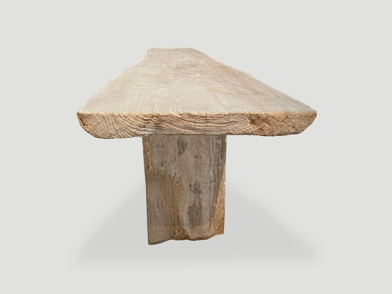 Live Edge Bleached Teak Console Table