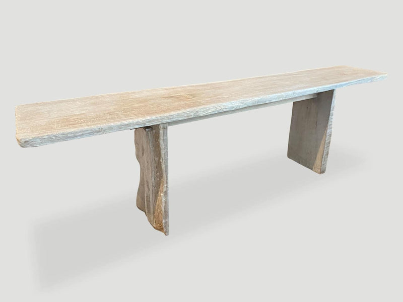 Live Edge Bleached Teak Console Table