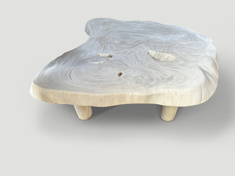 Amorphous Mid Century Style Bleached Coffee Table