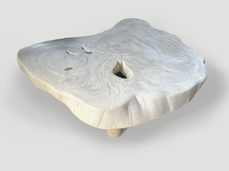 Amorphous Mid Century Style Bleached Coffee Table
