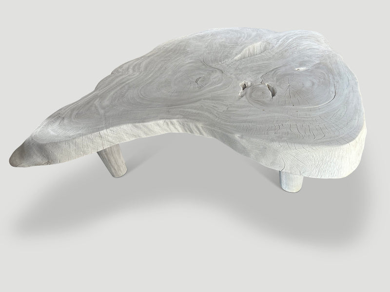 Amorphous Mid Century Style Bleached Coffee Table