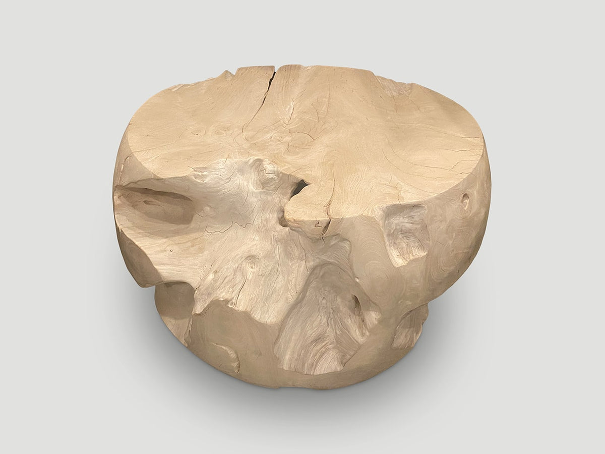 Drum Shape Bleached Coffee Table