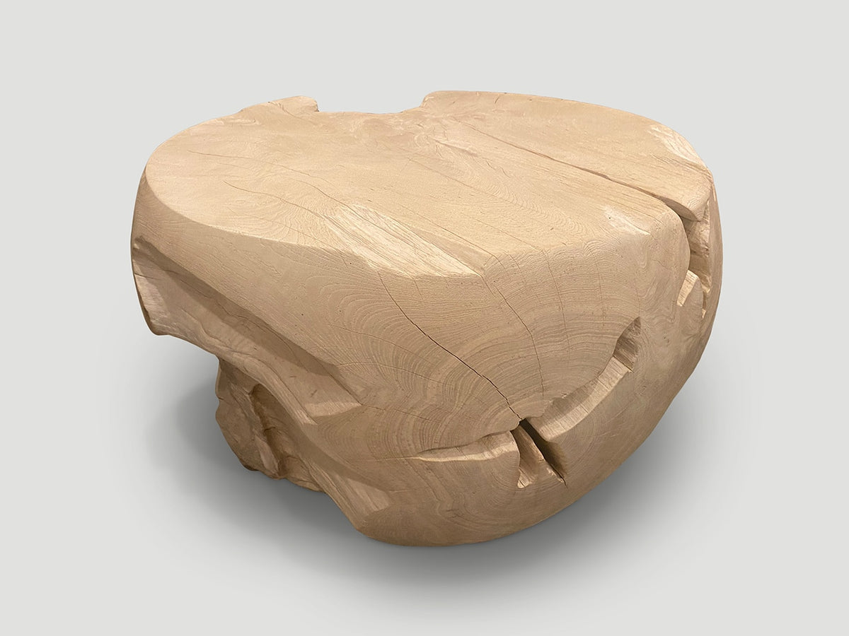 Drum Shape Bleached Coffee Table