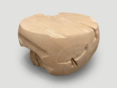 Drum Shape Bleached Coffee Table