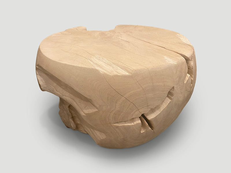 Drum Shape Bleached Coffee Table