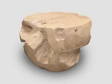Drum Shape Bleached Coffee Table