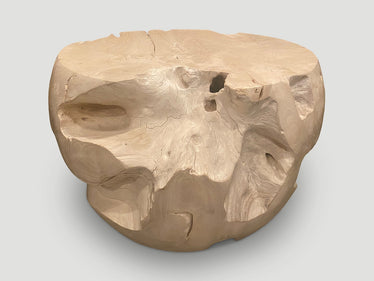 Drum Shape Bleached Coffee Table