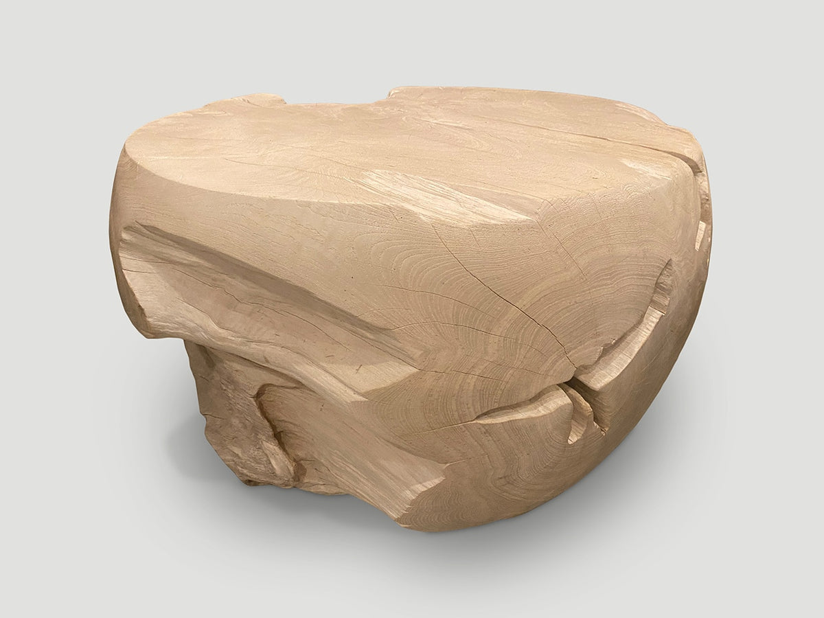 Drum Shape Bleached Coffee Table