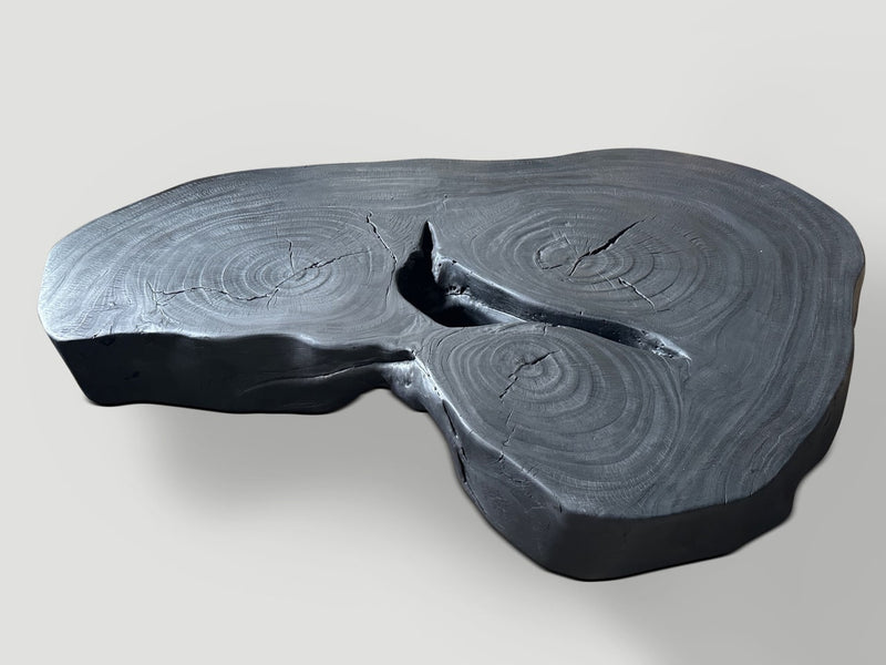 Impressive Single Slab Charred Coffee Table