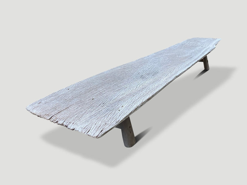 Super Rare Monumental Teak Bench